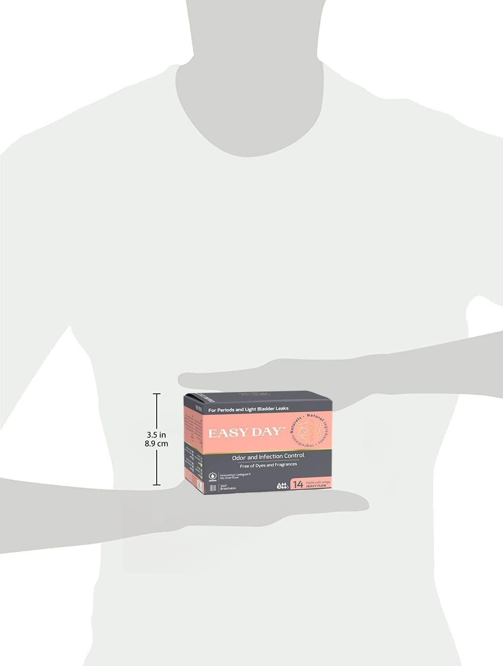 EASYDAY Heavy Flow(2-in-1 Period & Light Bladder Leakage Feminine Pads) with Wings