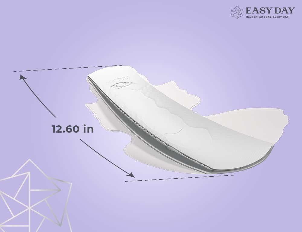 EASYDAY Overnight Heavy Flow(2-in-1 Period & Light Bladder Leakage Feminine Pads) Wings,[PATENTED]
