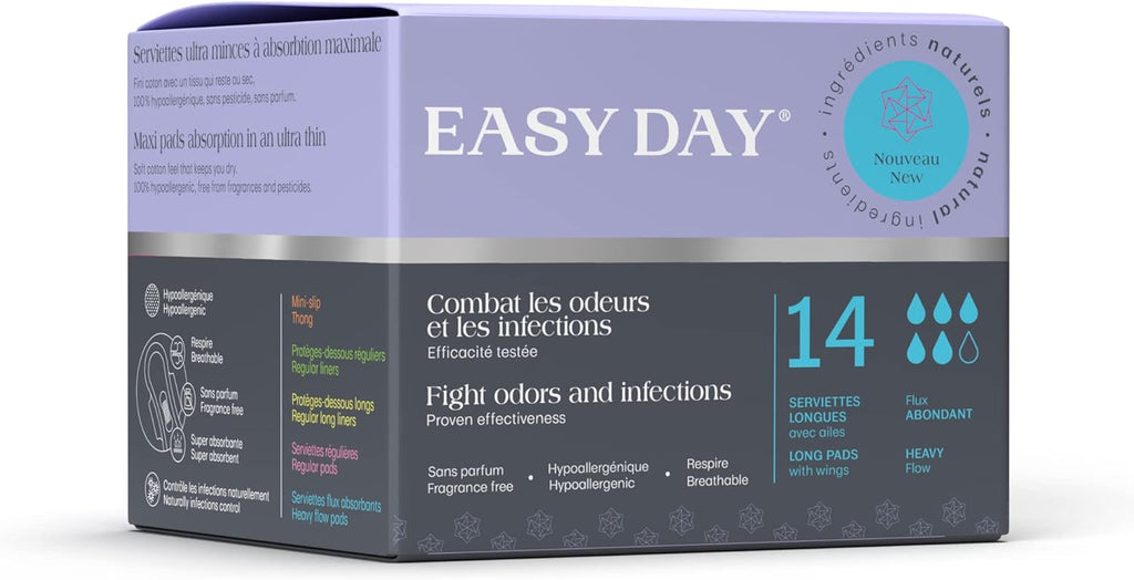 EasyDay Heavy Flow Sanitary Pads with Super Wings